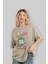 Joker (4) Ön Baskılı Bej Oversize T-Shirt Bisiklet Yaka Pamuk Erkek Kadın 4