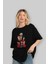 La Casa De Papel (13) Ön Baskılı Siyah Oversize T-Shirt Bisiklet Yaka Erkek Kadın 4
