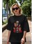 La Casa De Papel (13) Ön Baskılı Siyah Oversize T-Shirt Bisiklet Yaka Erkek Kadın 5