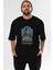 Thor Love And Thunder Ön Baskılı Siyah Oversize T-Shirt Bisiklet Yaka Erkek Kadın 1