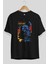 Star Wars Ön Baskılı Siyah Oversize T-Shirt Bisiklet Yaka Erkek Kadın 2