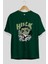 Hulk (8) Ön Baskılı Zümrüt Yeşili Oversize T-Shirt Bisiklet Yaka Pamuk Erkek Kadın 2