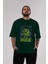Hulk (2) Ön Baskılı Zümrüt Yeşili Oversize T-Shirt Bisiklet Yaka Pamuk Erkek Kadın 5