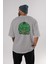 Hulk (7) Arka Baskılı Gri Oversize T-Shirt Bisiklet Yaka Pamuk Erkek Kadın 4