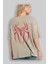 Spiderman (1) Arka Baskılı Bej Oversize T-Shirt Bisiklet Yaka Pamuk Erkek Kadın 3