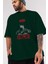 Batman (3) Ön Baskılı Zümrüt Yeşili Oversize T-Shirt Bisiklet Yaka Pamuk Erkek Kadın 3