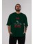 Batman (3) Ön Baskılı Zümrüt Yeşili Oversize T-Shirt Bisiklet Yaka Pamuk Erkek Kadın 5
