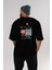 La Casa De Papel (4) Arka Baskılı Siyah Oversize T-Shirt Bisiklet Yaka Pamuk Erkek Kadın 5
