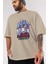 Guardians Of The Galaxy Ön Baskılı Bej Oversize T-Shirt Bisiklet Yaka Pamuk Erkek Kadın 3
