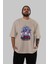 Guardians Of The Galaxy Ön Baskılı Bej Oversize T-Shirt Bisiklet Yaka Pamuk Erkek Kadın 5