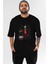 Joker (11) Ön Baskılı Siyah Oversize T-Shirt Bisiklet Yaka Erkek Kadın 1