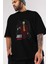 Joker (11) Ön Baskılı Siyah Oversize T-Shirt Bisiklet Yaka Erkek Kadın 3