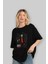 Joker (11) Ön Baskılı Siyah Oversize T-Shirt Bisiklet Yaka Erkek Kadın 4