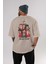 La Casa De Papel (13) Arka Baskılı Bej Oversize T-Shirt Bisiklet Yaka Pamuk Erkek Kadın 4