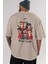 La Casa De Papel (13) Arka Baskılı Bej Oversize T-Shirt Bisiklet Yaka Pamuk Erkek Kadın 5