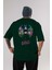 Batman Joker Arka Baskılı Zümrüt Yeşili Oversize T-Shirt Bisiklet Yaka Erkek Kadın 1
