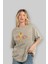 Iron Man (1) Ön Baskılı Bej Oversize T-Shirt Bisiklet Yaka Pamuk Erkek Kadın 4