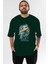 Thor (2) Ön Baskılı Zümrüt Yeşili Oversize T-Shirt Bisiklet Yaka Pamuk Erkek Kadın 1