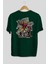 Iron Man (6) Arka Baskılı Zümrüt Yeşili Oversize T-Shirt Bisiklet Yaka Erkek Kadın 2