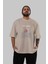 Spiderman (22) Ön Baskılı Bej Oversize T-Shirt Bisiklet Yaka Pamuk Erkek Kadın 5