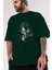 Venom (16) Ön Baskılı Zümrüt Yeşili Oversize T-Shirt Bisiklet Yaka Pamuk Erkek Kadın 3