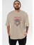 Game Of Thrones Dracarys Ön Baskılı Bej Oversize T-Shirt Bisiklet Yaka Pamuk Erkek Kadın 1