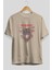 Game Of Thrones Dracarys Ön Baskılı Bej Oversize T-Shirt Bisiklet Yaka Pamuk Erkek Kadın 2