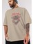 Game Of Thrones Dracarys Ön Baskılı Bej Oversize T-Shirt Bisiklet Yaka Pamuk Erkek Kadın 3