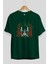 Joker (5) Ön Baskılı Zümrüt Yeşili Oversize T-Shirt Bisiklet Yaka Pamuk Erkek Kadın 2