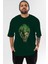 Joker (3) Ön Baskılı Zümrüt Yeşili Oversize T-Shirt Bisiklet Yaka Pamuk Erkek Kadın 1