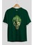 Joker (3) Ön Baskılı Zümrüt Yeşili Oversize T-Shirt Bisiklet Yaka Pamuk Erkek Kadın 2