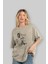 Joker 2 Ön Baskılı Bej Oversize T-Shirt Bisiklet Yaka Pamuk Erkek Kadın 4