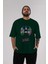 Batman Joker Ön Baskılı Zümrüt Yeşili Oversize T-Shirt Bisiklet Yaka Pamuk Erkek Kadın 5