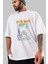 Joker (6) Ön Baskılı Beyaz Oversize T-Shirt Bisiklet Yaka Erkek Kadın 3
