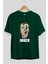 Joker (8) Ön Baskılı Zümrüt Yeşili Oversize T-Shirt Bisiklet Yaka Pamuk Erkek Kadın 2