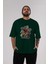 Iron Man (6) Ön Baskılı Zümrüt Yeşili Oversize T-Shirt Bisiklet Yaka Pamuk Erkek Kadın 5