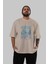 Game Of Thrones Gece Kralı Ön Baskılı Bej Oversize T-Shirt Bisiklet Yaka Pamuk Erkek Kadın 5