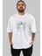 Joker (2) Ön Baskılı Beyaz Oversize T-Shirt Bisiklet Yaka Erkek Kadın 1