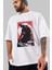 Godzilla (2) Ön Baskılı Beyaz Oversize T-Shirt Bisiklet Yaka Erkek Kadın 3