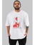Spiderman Venom Ön Baskılı Beyaz Oversize T-Shirt Bisiklet Yaka Erkek Kadın 1