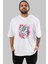 Joker Batman Ön Baskılı Beyaz Oversize T-Shirt Bisiklet Yaka Erkek Kadın 1