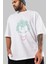 Joker (1) Ön Baskılı Beyaz Oversize T-Shirt Bisiklet Yaka Erkek Kadın 3