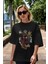 Spiderman (31) Ön Baskılı Siyah Oversize T-Shirt Bisiklet Yaka Erkek Kadın 5