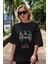 Batman Joker Ön Baskılı Siyah Oversize T-Shirt Bisiklet Yaka Erkek Kadın 5