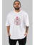 Deadpool (5) Ön Baskılı Beyaz Oversize T-Shirt Bisiklet Yaka Erkek Kadın 1