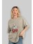 La Casa De Papel (10) Ön Baskılı Bej Oversize T-Shirt Bisiklet Yaka Pamuk Erkek Kadın 4