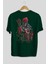 Deadpool (2) Arka Baskılı Zümrüt Yeşili Oversize T-Shirt Bisiklet Yaka Erkek Kadın 2