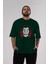 La Casa De Papel (8) Ön Baskılı Zümrüt Yeşili Oversize T-Shirt Bisiklet Yaka Pamuk Erkek Kadın 5
