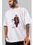 Joker (11) Ön Baskılı Beyaz Oversize T-Shirt Bisiklet Yaka Erkek Kadın 3