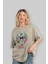 Batman Joker Ön Baskılı Bej Oversize T-Shirt Bisiklet Yaka Pamuk Erkek Kadın 4